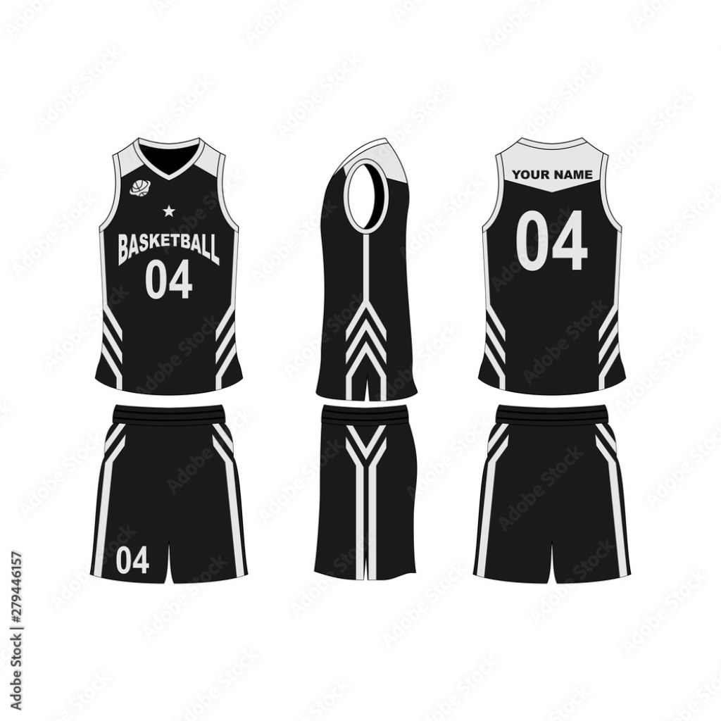 Picture of: Basketball jersey set template collection