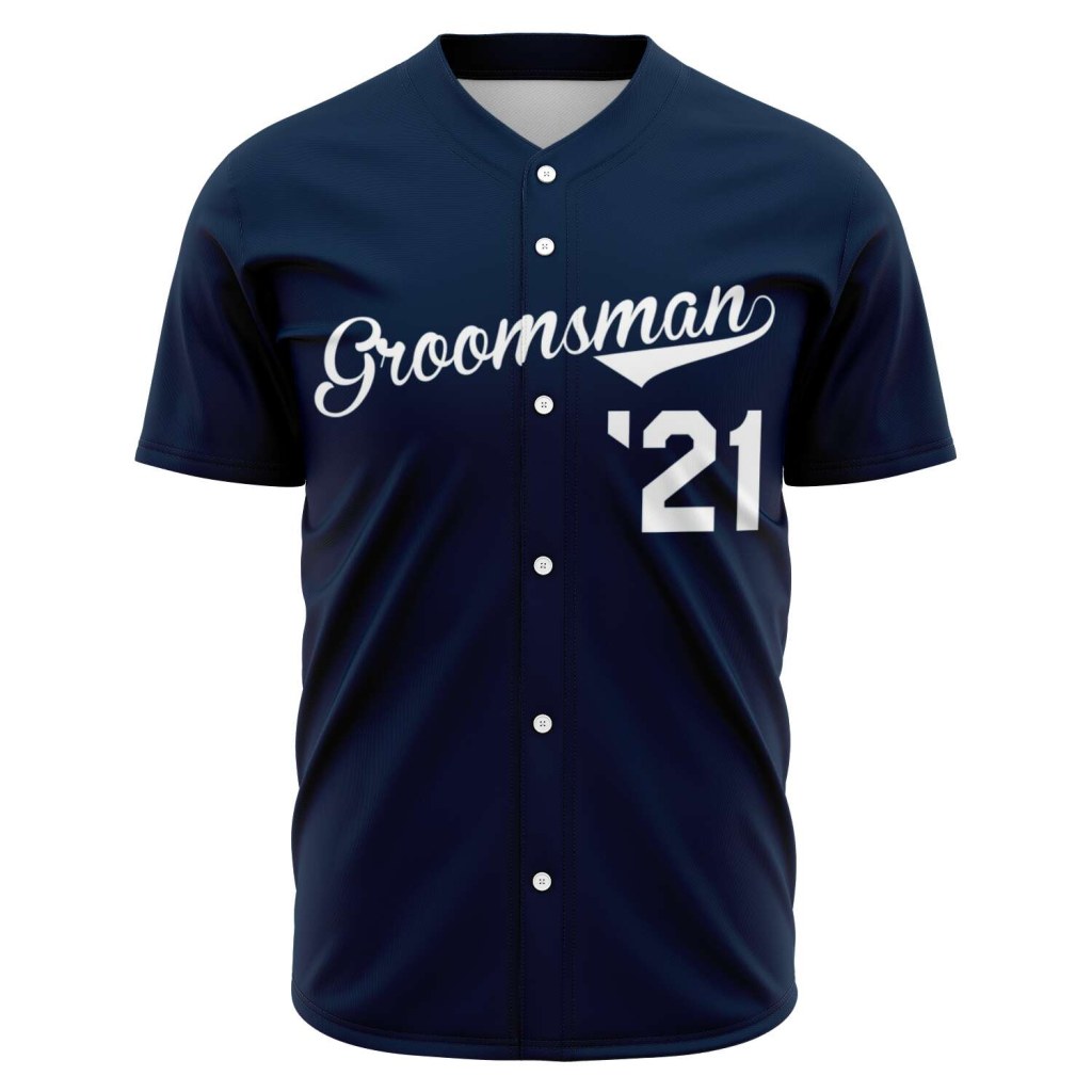 Picture of: GROOMSMAN Personalized Baseball Jersey – Slim Can Apparel