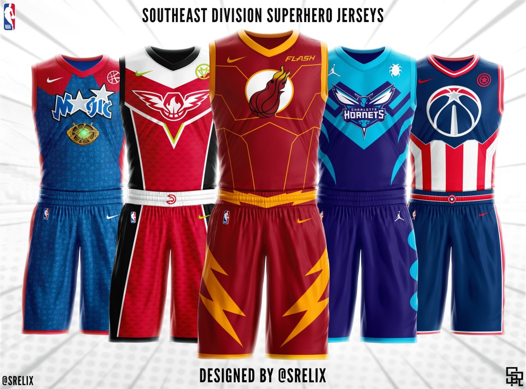 Picture of: SRELIX Portfolio – NBA x Superhero Jersey Concepts