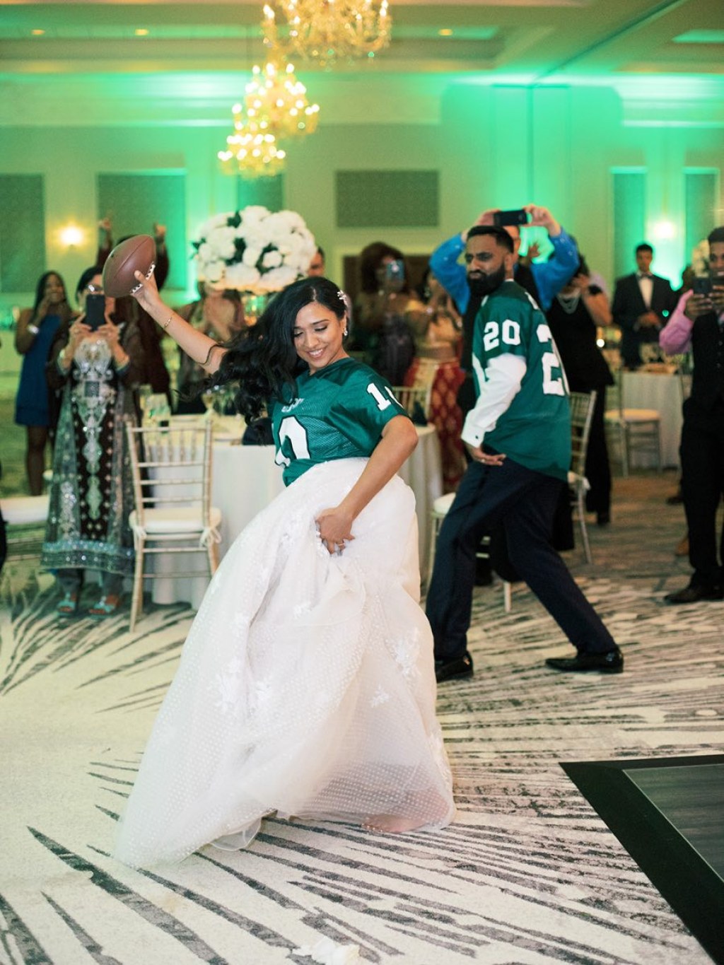 Picture of: This Couple Wore “Just Married” Eagles Jerseys at Their Wedding