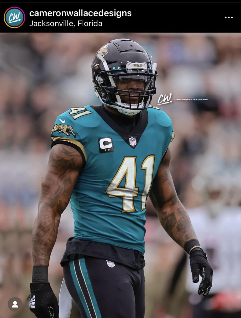 Picture of: Throwback uniform edit by @cameronwallacedesigns on IG 👀 : r/Jaguars