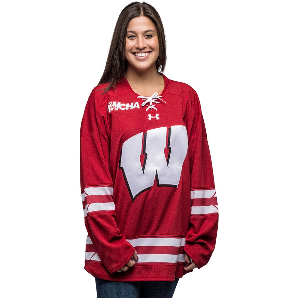 Picture of: Under Armour Women’s WI Replica Hockey Jersey (Red)  University